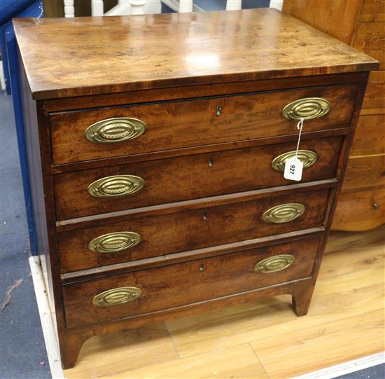 A small mahogany Georgian four drawer chest W.69.5cm